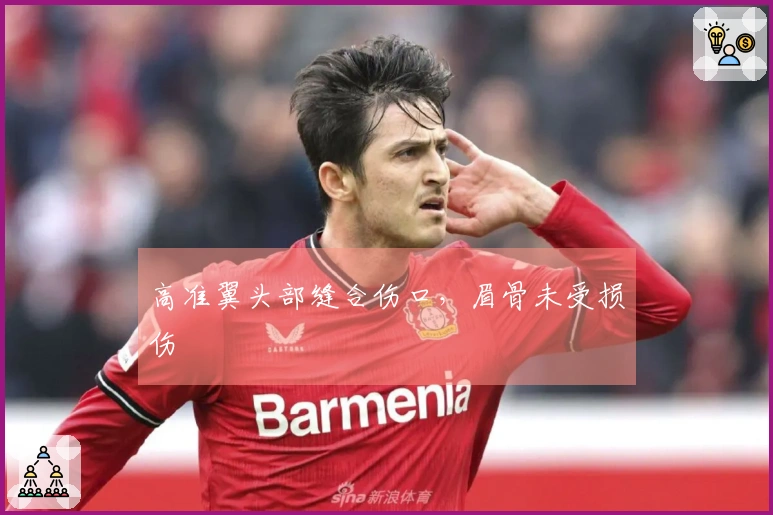 高准翼头部缝合伤口，眉骨未受损伤